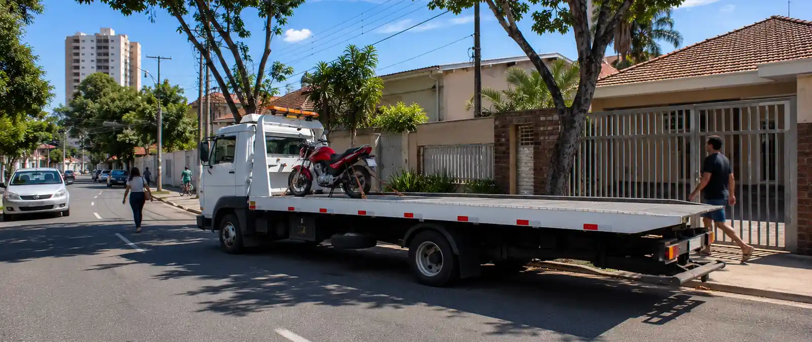 Atendimento de guincho para moto com plataforma adequada em Campinas